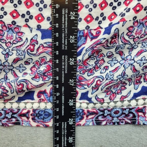 Lucky Brand Womens Shirt Size 2X Boho‎ Peasant Feminine Cottagcore Dainty Tassel - Picture 6 of 13